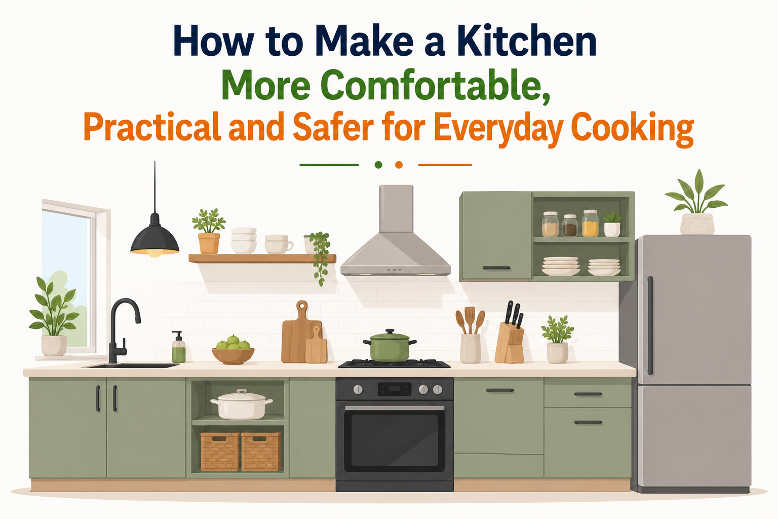 How to Make a Kitchen More Comfortable, Practical, and Safer for Everyday Cooking